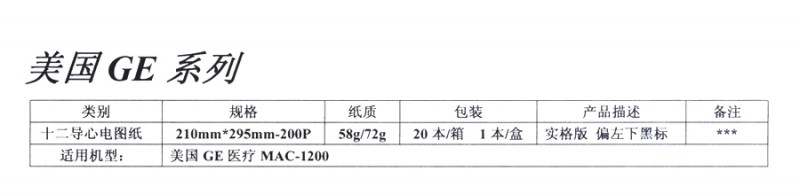 美国GE医疗MAC-1200B