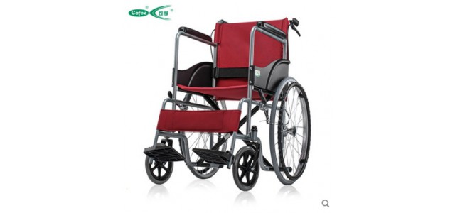 可孚可折叠轻便手动轮椅手推车老人残疾人旅行